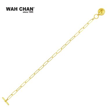 916 Gold Bracelet - Heart/Love Circular Toggle Clasp B2015