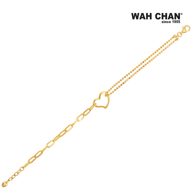916 Gold Bracelet - Heart/Love OSB1040A