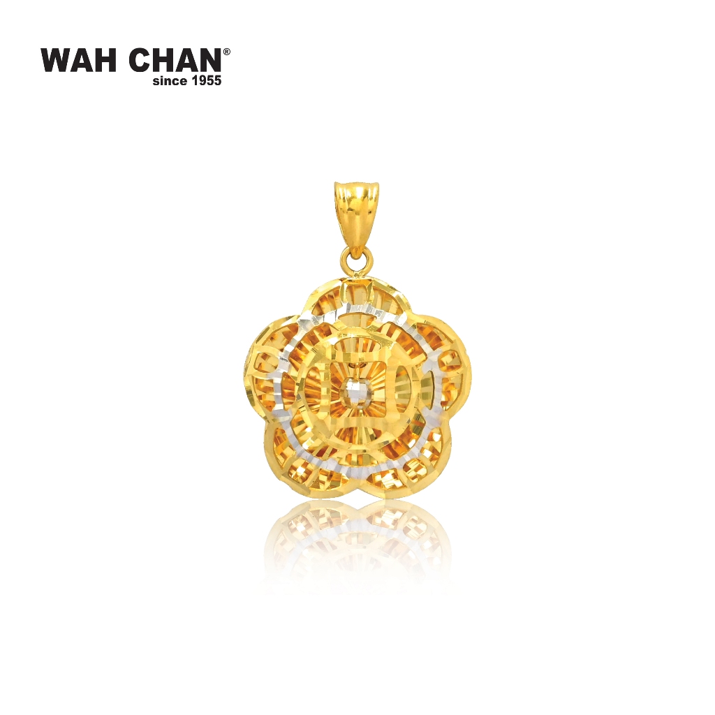 916 Gold Pendant - Flower OSP1297B