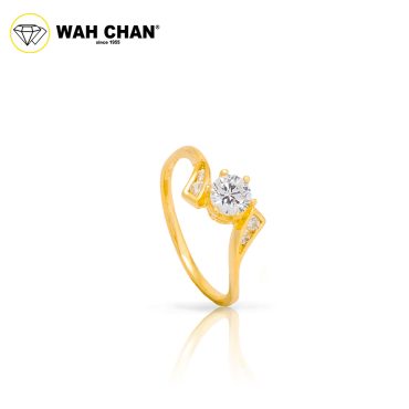 Wah Chan 585/14K Gold Ring - Cincin Zirconia R1003
