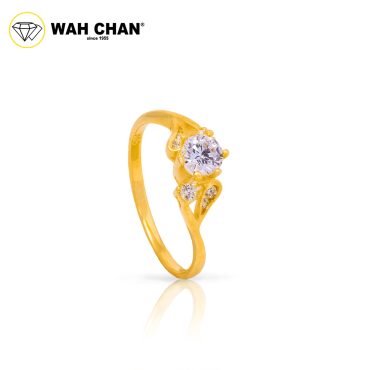 Wah Chan 585/14K Gold Ring - Cincin Zirconia R1011
