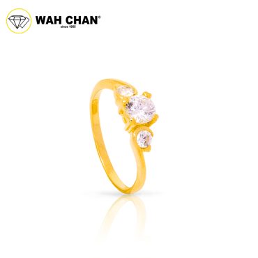 Wah Chan 585/14K Gold Ring - Cincin Zirconia R1015