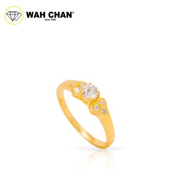 Wah Chan 585/14K Gold Ring - Cincin Zirconia R117