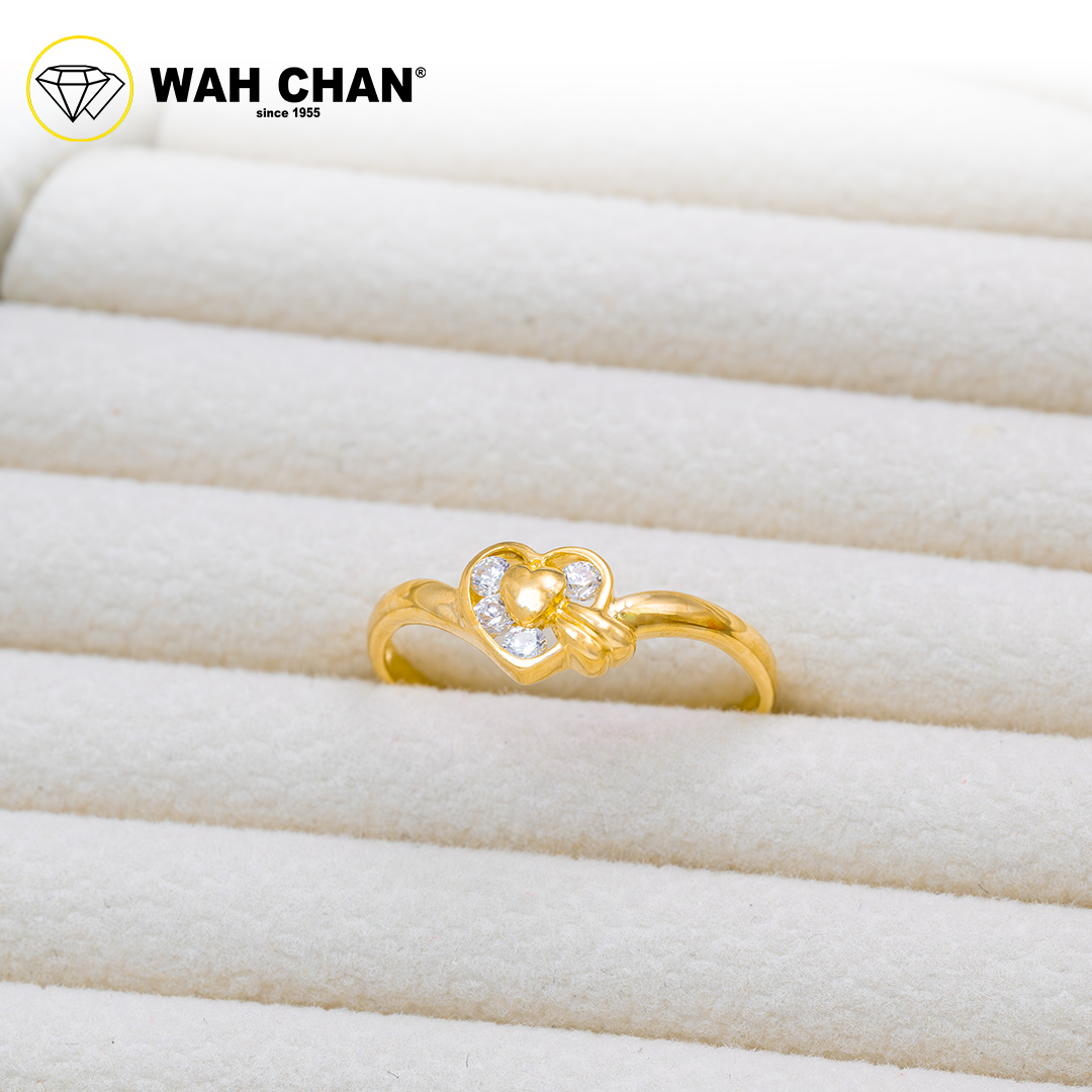 Wah Chan 585/14K Gold Ring - Cincin Zirconia R130 - Image 2