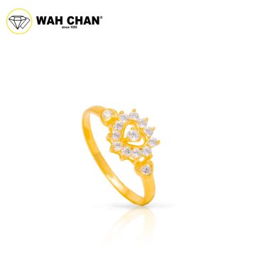 Wah Chan 585/14K Gold Ring - Cincin Zirconia R188