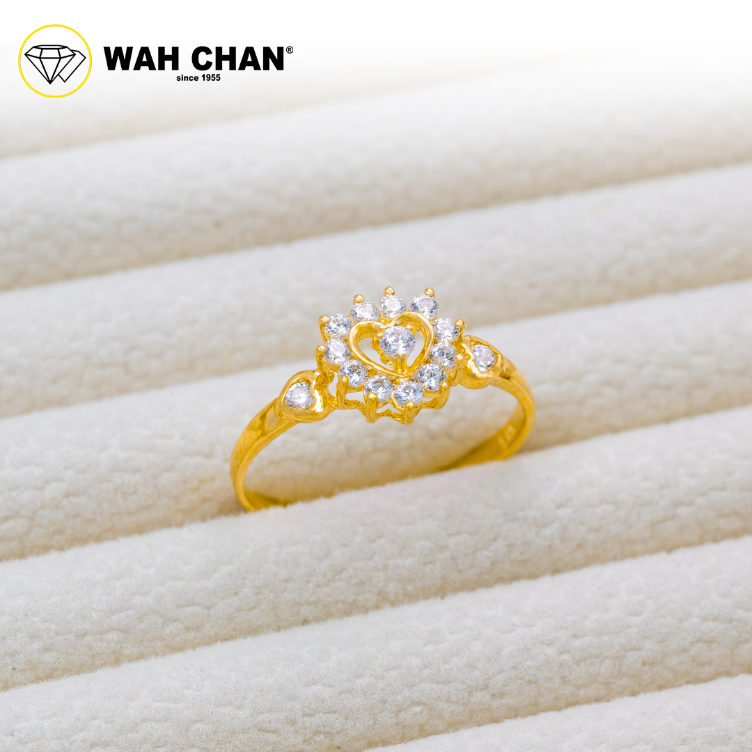 Wah Chan 585/14K Gold Ring - Cincin Zirconia R188 - Image 2