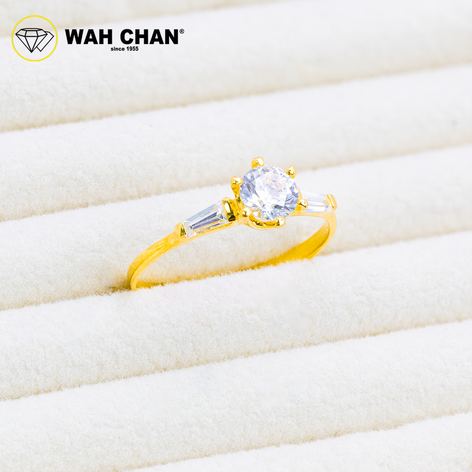 Wah Chan 585/14K Gold Ring – Cincin Zirconia R260 - Image 2
