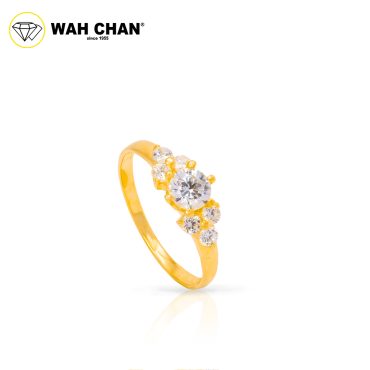 Wah Chan 585/14K Gold Ring - Cincin Zirconia R293