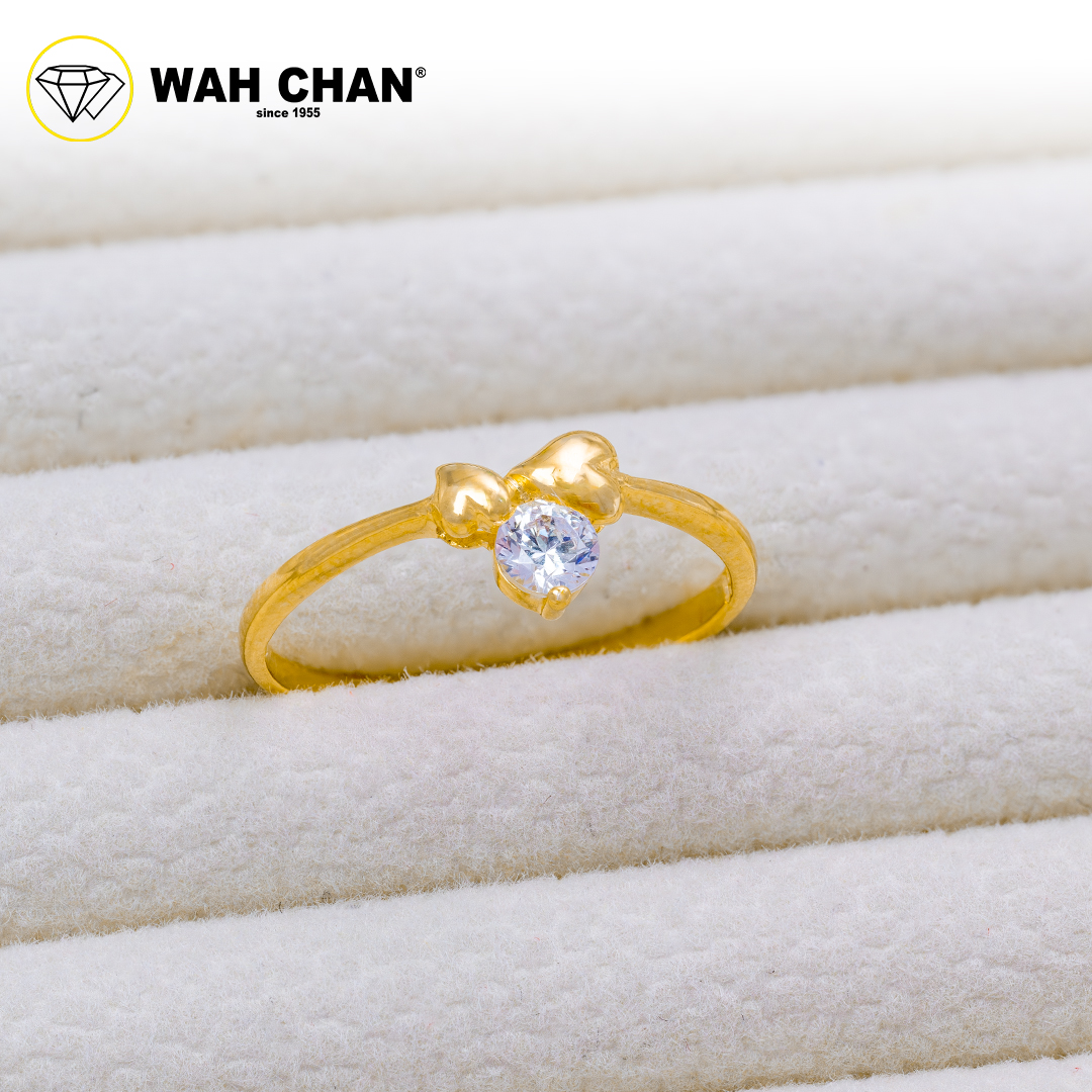Wah Chan 585/14K Gold Ring - Cincin Zirconia R356 - Image 2