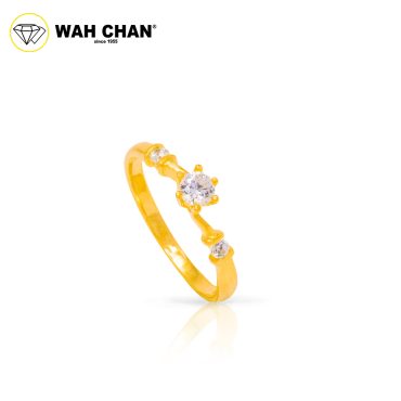 Wah Chan 585/14K Gold Ring - Cincin Zirconia R410