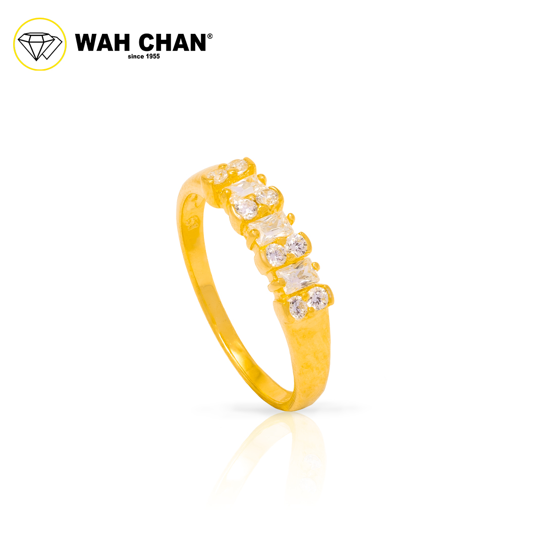 Wah Chan 585/14K Gold Ring - Cincin Zirconia R627