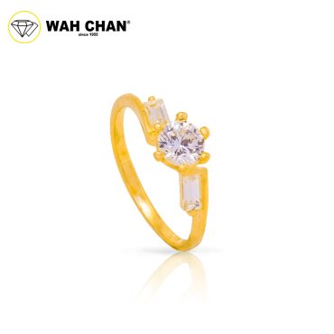 Wah Chan 585/14K Gold Ring - Cincin Zirconia  R763