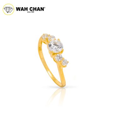 Wah Chan 585/14K Gold Ring - Cincin Zirconia R886-1