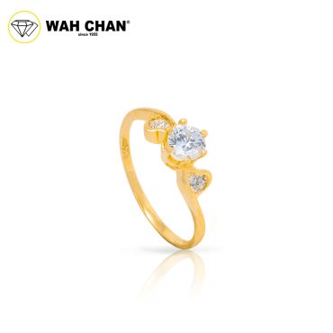 Wah Chan 585/14K Gold Ring - Cincin Zirconia R975