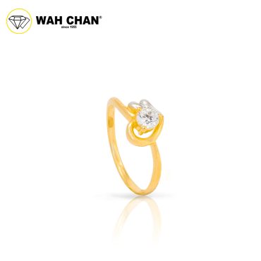 Wah Chan 585/14K Gold Ring - Cincin Zirconia R998