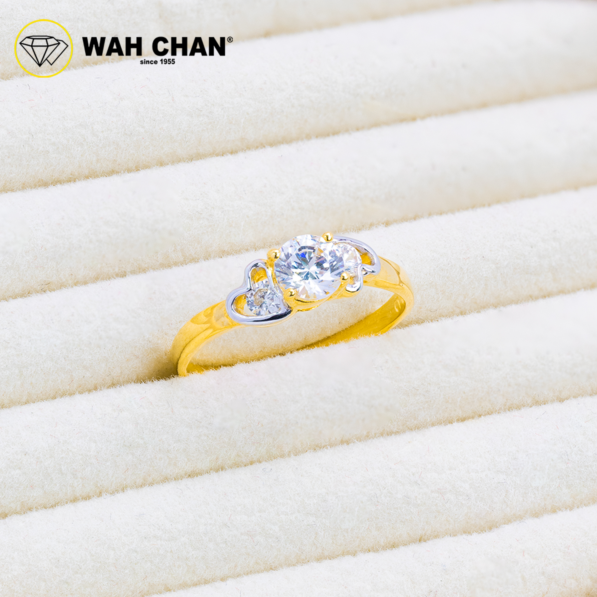 Wah Chan 585/14K Gold Ring - Cincin Zirconia WR026 - Image 2