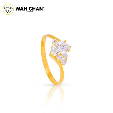 Wah Chan 585/14K Gold Ring - Cincin Zirconia WR050