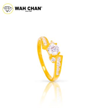 Wah Chan 585/14K Gold Ring - Cincin Zirconia WR071