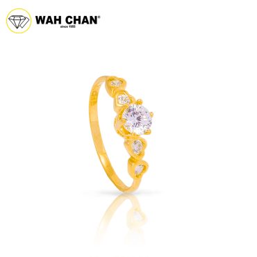Wah Chan 585/14K Gold Ring - Cincin Zirconia WR093
