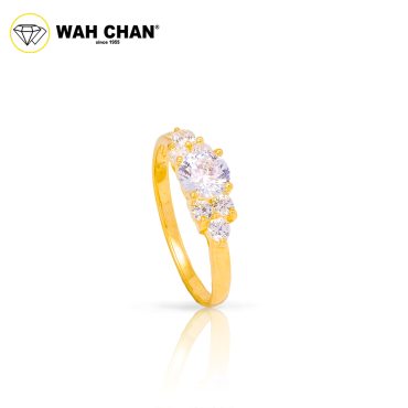 Wah Chan 585/14K Gold Ring - Cincin Zirconia WR154