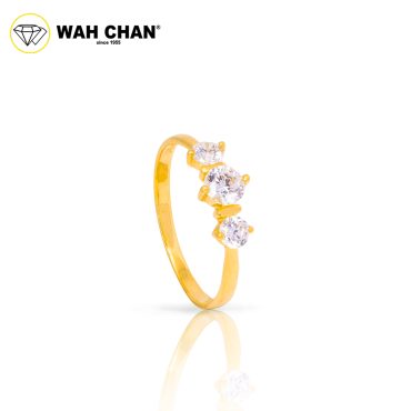 Wah Chan 585/14K Gold Ring - Cincin Zirconia WR161