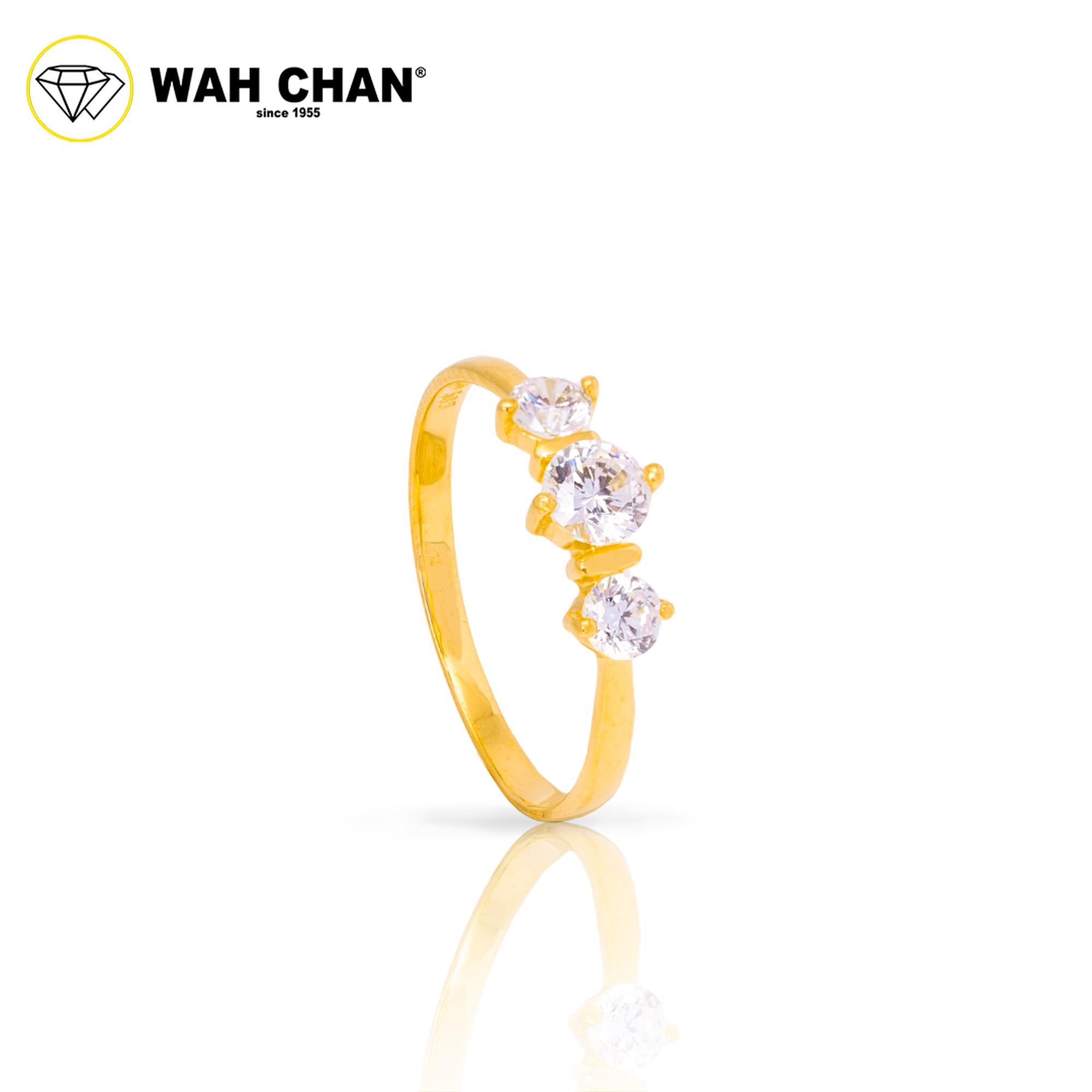 Wah Chan 585/14K Gold Ring - Cincin Zirconia WR161