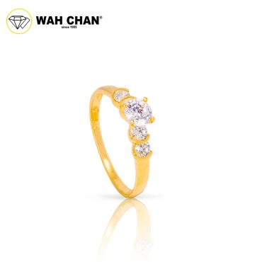 Wah Chan 585/14K Gold Ring - Cincin Zirconia WR238