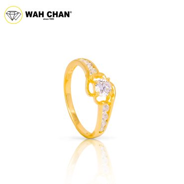 Wah Chan 585/14K Gold Ring - Cincin Zirconia WR316