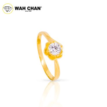 Wah Chan 585/14K Gold Ring - Cincin Zirconia WR327