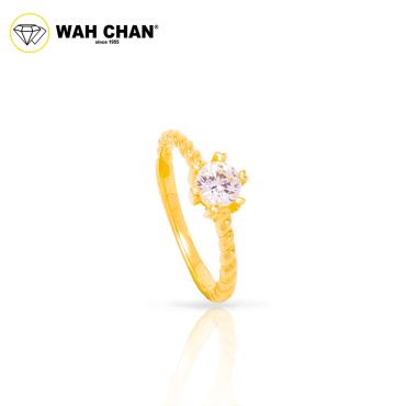 Wah Chan 585/14K Gold Ring - Cincin Zirconia WR354