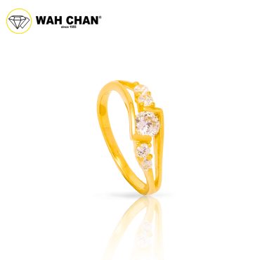 Wah Chan 585/14K Gold Ring - Cincin Zirconia WR446