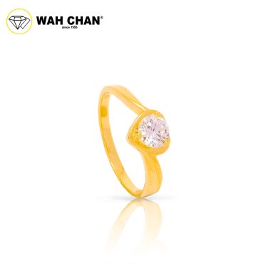 Wah Chan 585/14K Gold Ring - Cincin Zirconia WR460