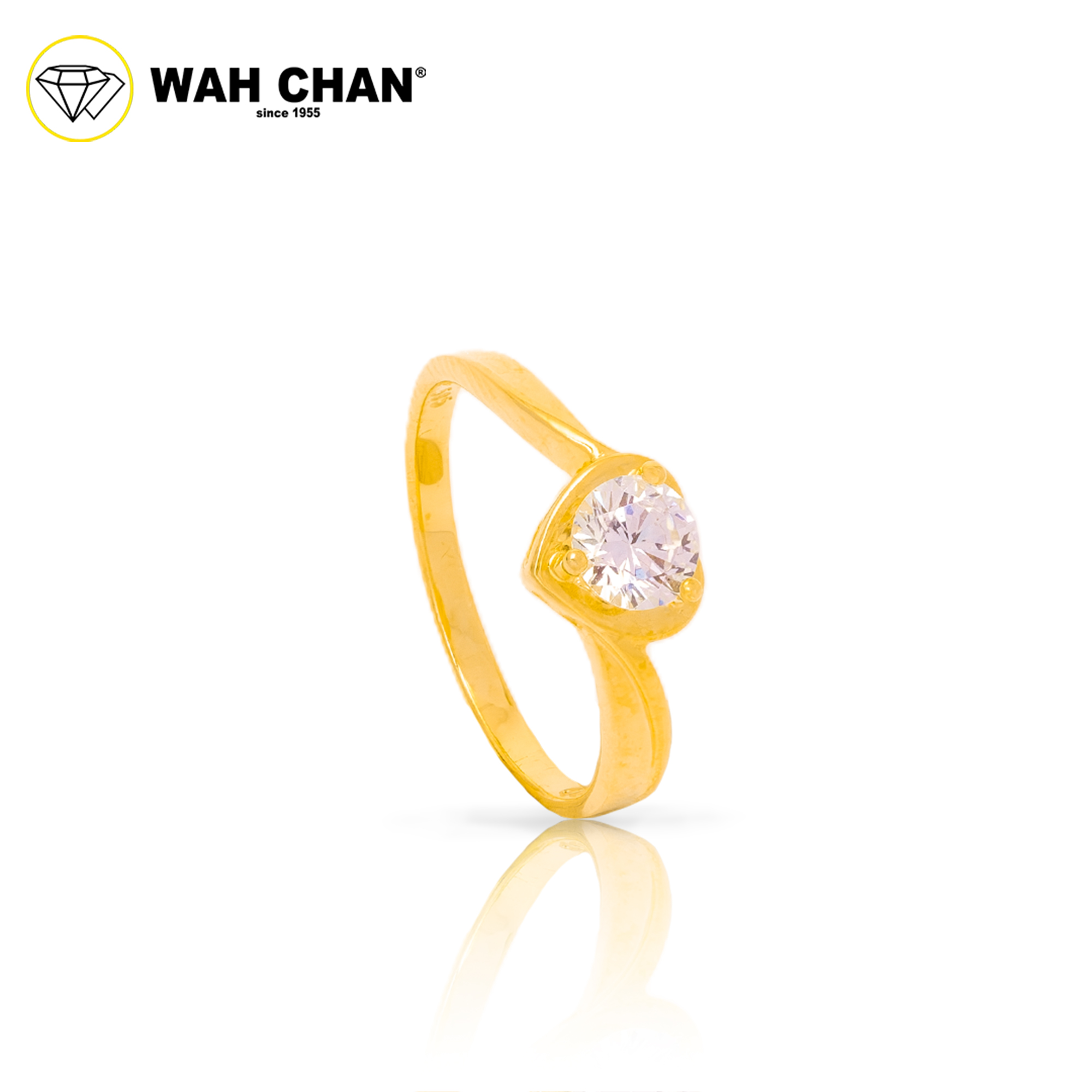 Wah Chan 585/14K Gold Ring - Cincin Zirconia WR460