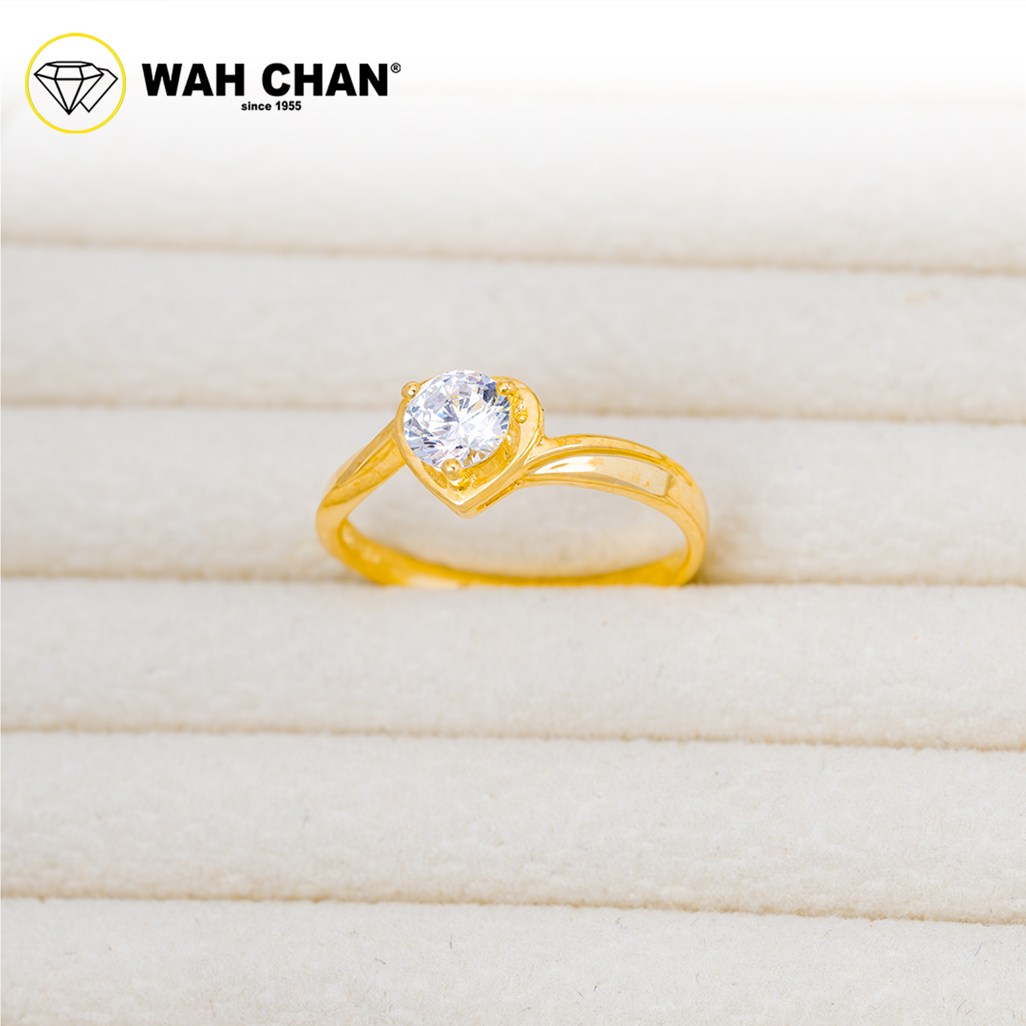 Wah Chan 585/14K Gold Ring - Cincin Zirconia WR460 - Image 2