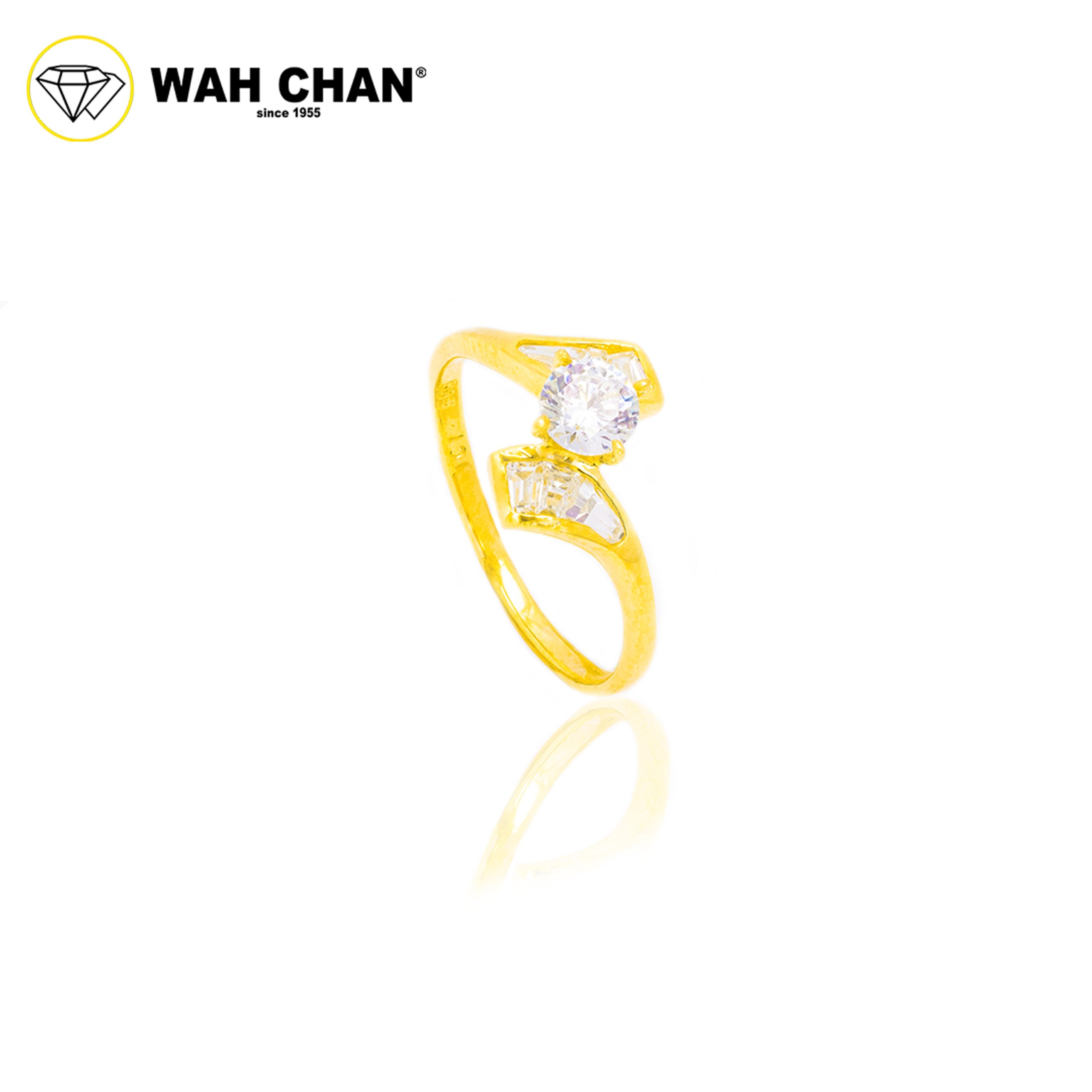 Wah Chan 585/14K Gold Ring - Cincin Zirconia R791