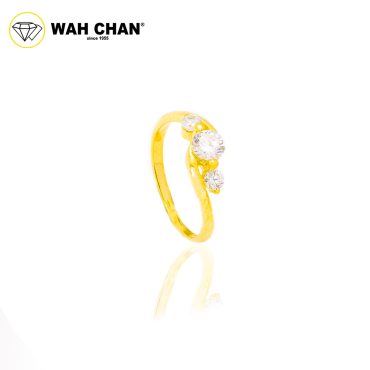Wah Chan 585/14K Gold Ring - Cincin Zirconia R412
