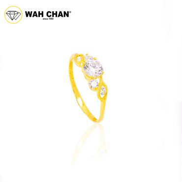 Wah Chan 585/14K Gold Ring - Cincin Zirconia WR086