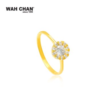 916 Gold Ring Zirconia Nikah ZRR1004