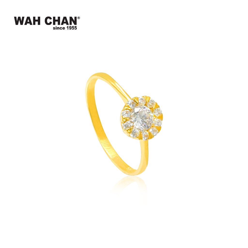 916 Gold Ring Zirconia Nikah ZRR1004